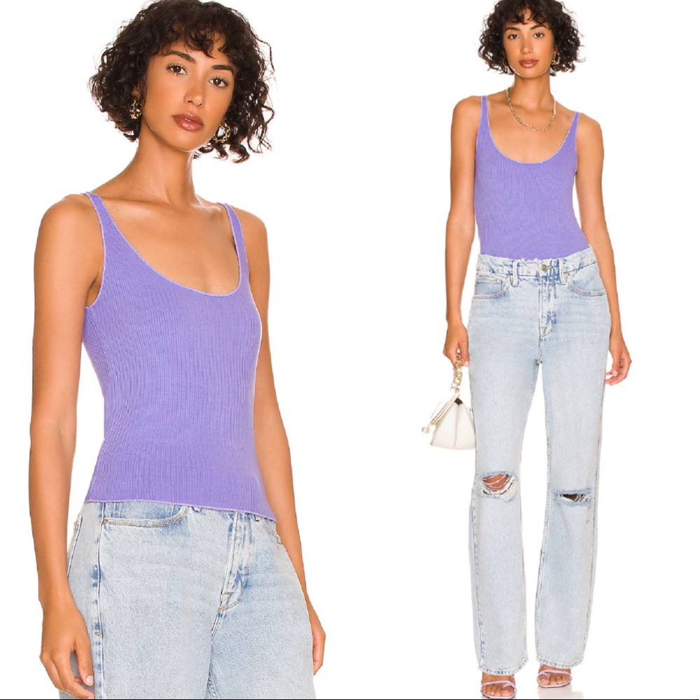 Michael Stars Scoop Neck Shine Tank Top